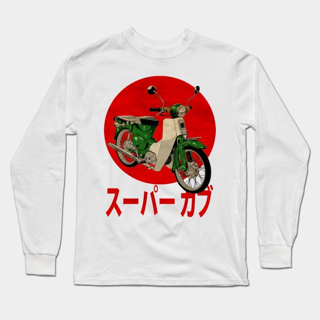 Classic Fantastic Super Cub Long Sleeve T-Shirt by Bajingseng